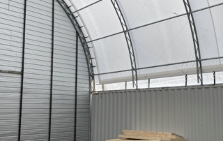 Inside a Portable Building Mounted on Sea Cans